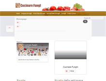 Tablet Screenshot of cucinarefunghi.com